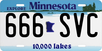 MN license plate 666SVC
