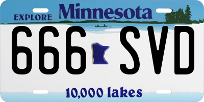 MN license plate 666SVD