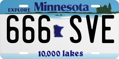 MN license plate 666SVE