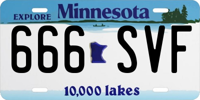 MN license plate 666SVF