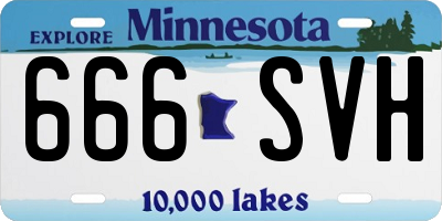 MN license plate 666SVH
