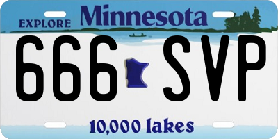 MN license plate 666SVP