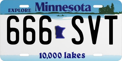 MN license plate 666SVT