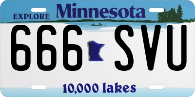 MN license plate 666SVU