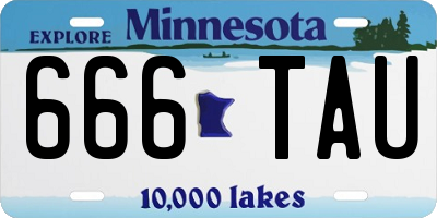 MN license plate 666TAU