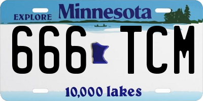 MN license plate 666TCM