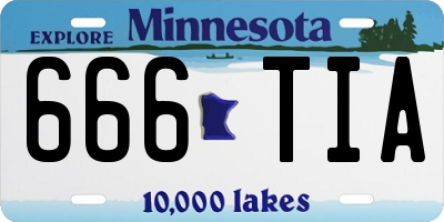 MN license plate 666TIA