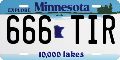 MN license plate 666TIR