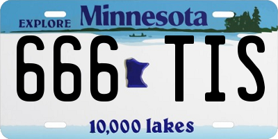 MN license plate 666TIS