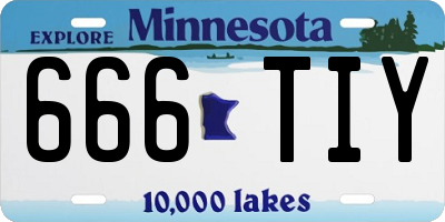 MN license plate 666TIY