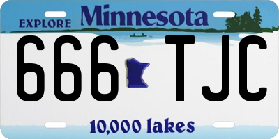 MN license plate 666TJC