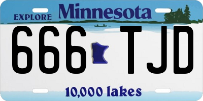 MN license plate 666TJD