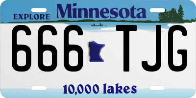 MN license plate 666TJG