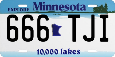 MN license plate 666TJI