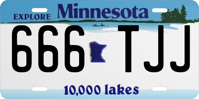 MN license plate 666TJJ