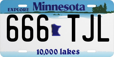 MN license plate 666TJL