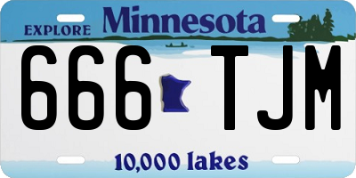MN license plate 666TJM