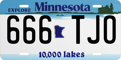 MN license plate 666TJO
