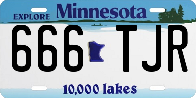 MN license plate 666TJR