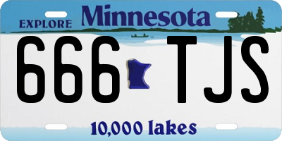 MN license plate 666TJS