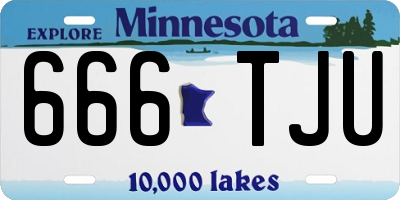 MN license plate 666TJU