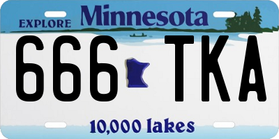 MN license plate 666TKA