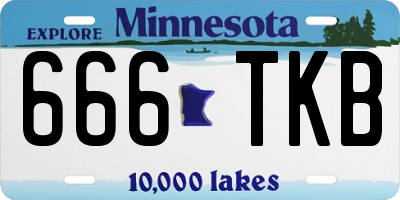 MN license plate 666TKB