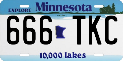 MN license plate 666TKC