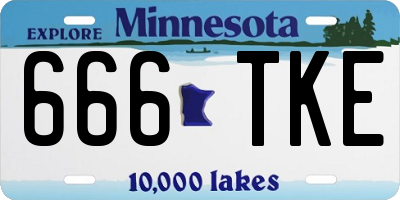 MN license plate 666TKE