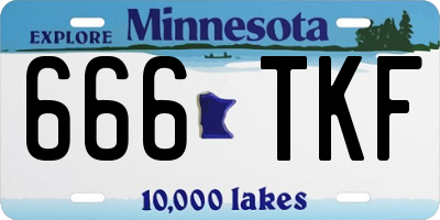 MN license plate 666TKF