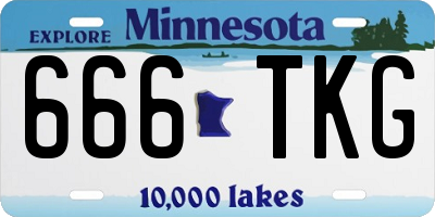 MN license plate 666TKG