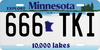MN license plate 666TKI