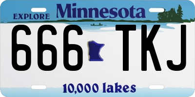 MN license plate 666TKJ