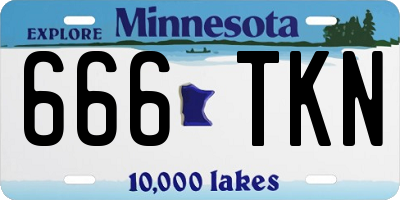 MN license plate 666TKN