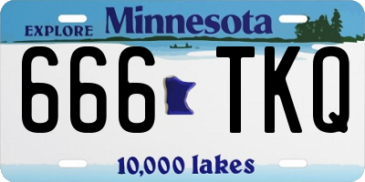 MN license plate 666TKQ