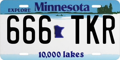 MN license plate 666TKR