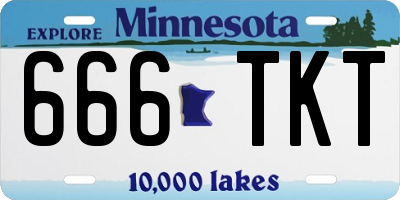 MN license plate 666TKT