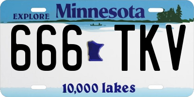 MN license plate 666TKV