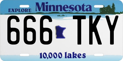 MN license plate 666TKY