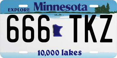 MN license plate 666TKZ