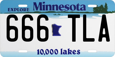 MN license plate 666TLA