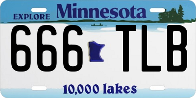 MN license plate 666TLB