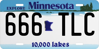 MN license plate 666TLC