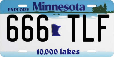 MN license plate 666TLF