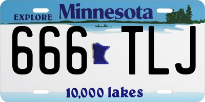 MN license plate 666TLJ