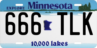 MN license plate 666TLK