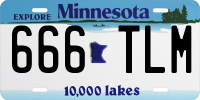 MN license plate 666TLM