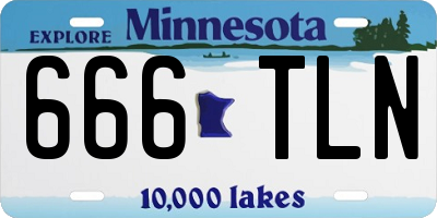 MN license plate 666TLN