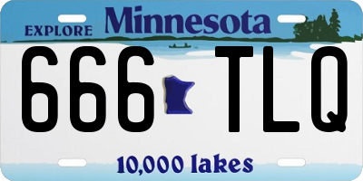 MN license plate 666TLQ