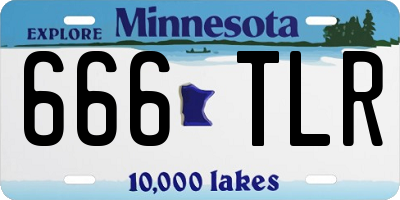 MN license plate 666TLR